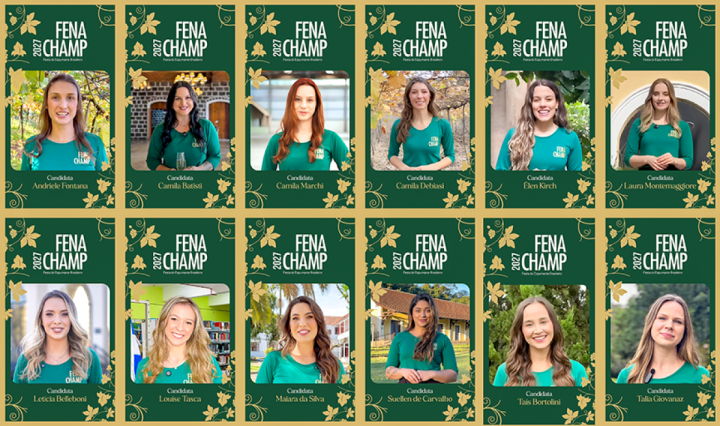 AS CANDIDATAS PARA A CORTE DA FENACHAMP 2027